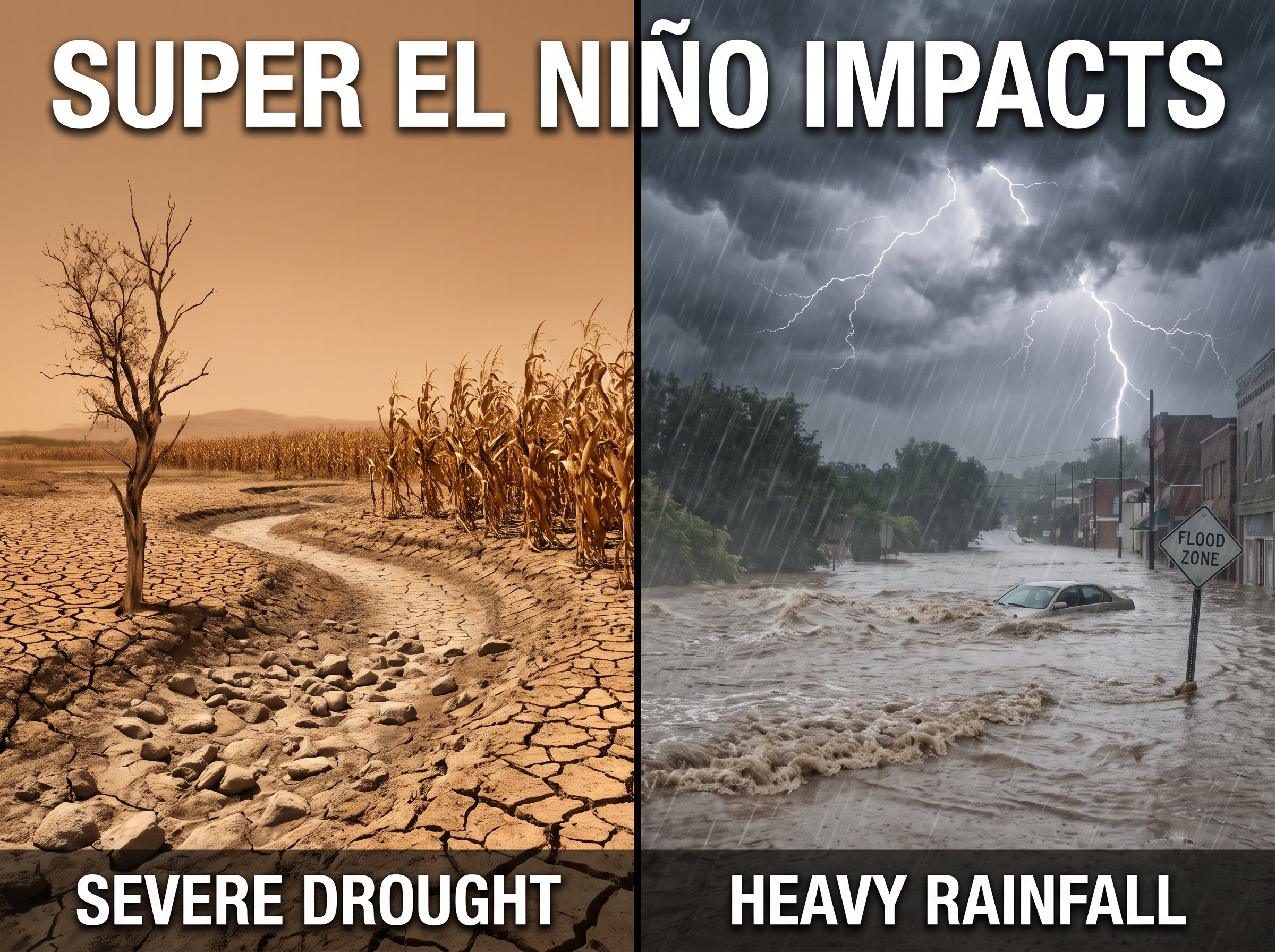 El Nino global impact diagram